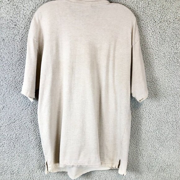 Vintage Carhartt Shirt Mens Size Large Embroidered Logo Oatmeal Beige Workwear - Picture 6 of 6